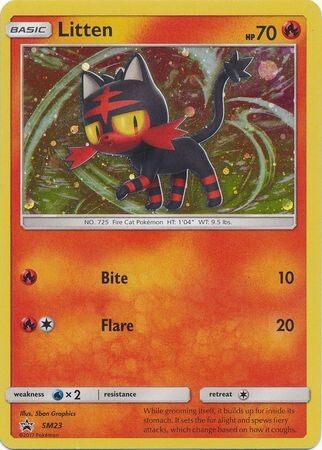 Litten - SM23 - Holo Promo
Pokemon Sun &amp; Moon Promos