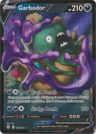 SJ Garbodor V - 100/203 - Ultra Rare
Sword &amp; Shield: Evolving Skies Singles