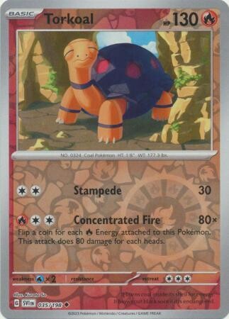 MY01 Torkoal - 035/198 - Uncommon Reverse Holo
Scarlet &amp; Violet (Base Set) Reverse Holo Singles