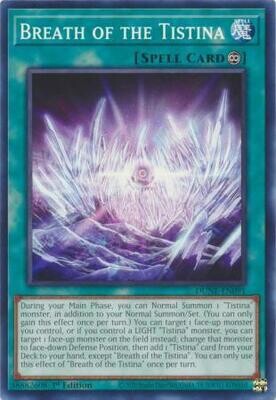 Breath of the Tistina - DUNE-EN091 - Common 1st Edition
Duelist Nexus 1st Edition Singles (español)