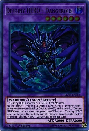 SH Destiny HERO - Dangerous - BLHR-EN063 - Ultra Rare 1st Edition Battles of Legend: Hero&#39;s Revenge Singles