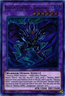 SH Destiny HERO - Dangerous - BLHR-EN063 - Ultra Rare 1st Edition Battles of Legend: Hero&#39;s Revenge Singles