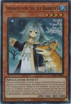 SH Speaker for the Ice Barriers - SDFC-EN003 - Ultra Rare 1st Edition
Freezing Chains 1st Edition Singles
