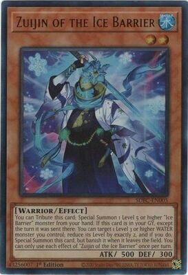 Zuijin of the Ice Barrier - SDFC-EN005 - Ultra Rare 1st Edition
Freezing Chains 1st Edition Singles *Espanol*