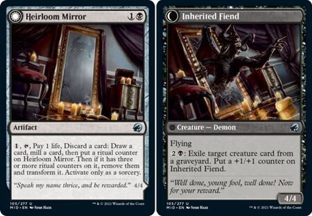 Heirloom Mirror | Inherited Demon 105/277
Innistrad: Midnight Hunt Singles  (Español)