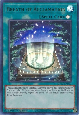 Breath of Acclamation - MP22-EN049 - Ultra Rare 1st Edition 2022 Mega-Tin: Pharaoh&#39;s Gods 1st Edition Singles (Espanol)