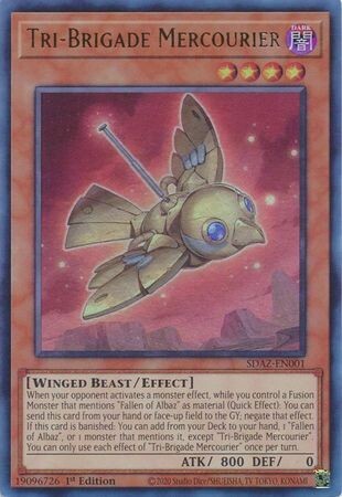 Tri-Brigade Mercourier - SDAZ-EN001 - Ultra Rare 1st Edition Structure Deck: Albaz Strike 1st Edition Singles