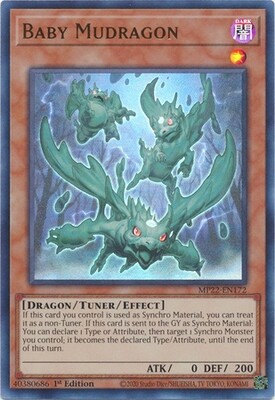Baby Mudragon - MP22-EN172 - Ultra Rare 1st Edition 2022 Mega-Tin: Pharaoh&#39;s Gods 1st Edition Singles