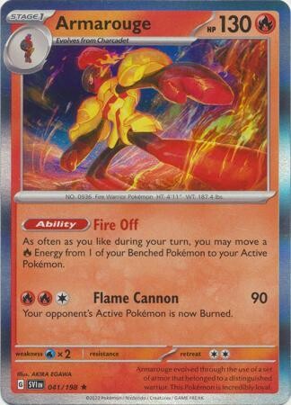 Armarouge - 041/198 - Holo Rare Scarlet &amp; Violet (Base Set) Singles