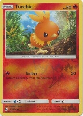 Torchic - 25/168 - Common Reverse Holo
Sun &amp; Moon: Celestial Storm Reverse Holo Singles