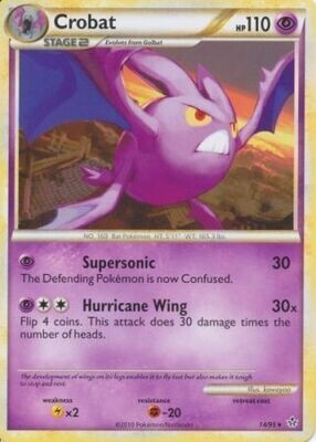 Crobat - 14/95 - Rare
HGSS - Unleashed Singles