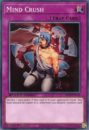 Mind Crush - SBCB-EN036 - Common 1st Edition Speed Duel Battle City Box 1st Edition Singles (espanol)