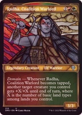 Radha, Coalition Warlord 310 - Showcase Stained Glass - Foil
Dominaria United Collector Booster Foil Singles