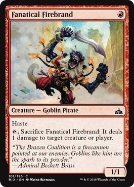 Fanatical Firebrand 101/196 Rivals of Ixalan Singles
