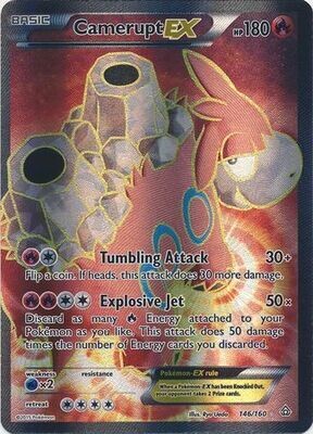 Camerupt EX - 146/160 - Full Art Ultra Rare
XY: Primal Clash Singles