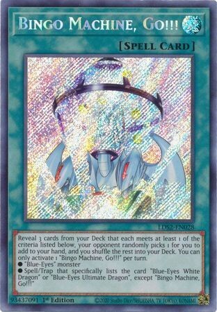 Bingo Machine, Go!!! - LDS2-EN028 - Secret Rare 1st Edition
Legendary Duelists: Season 2 [LDS2] 1st Edition Singles