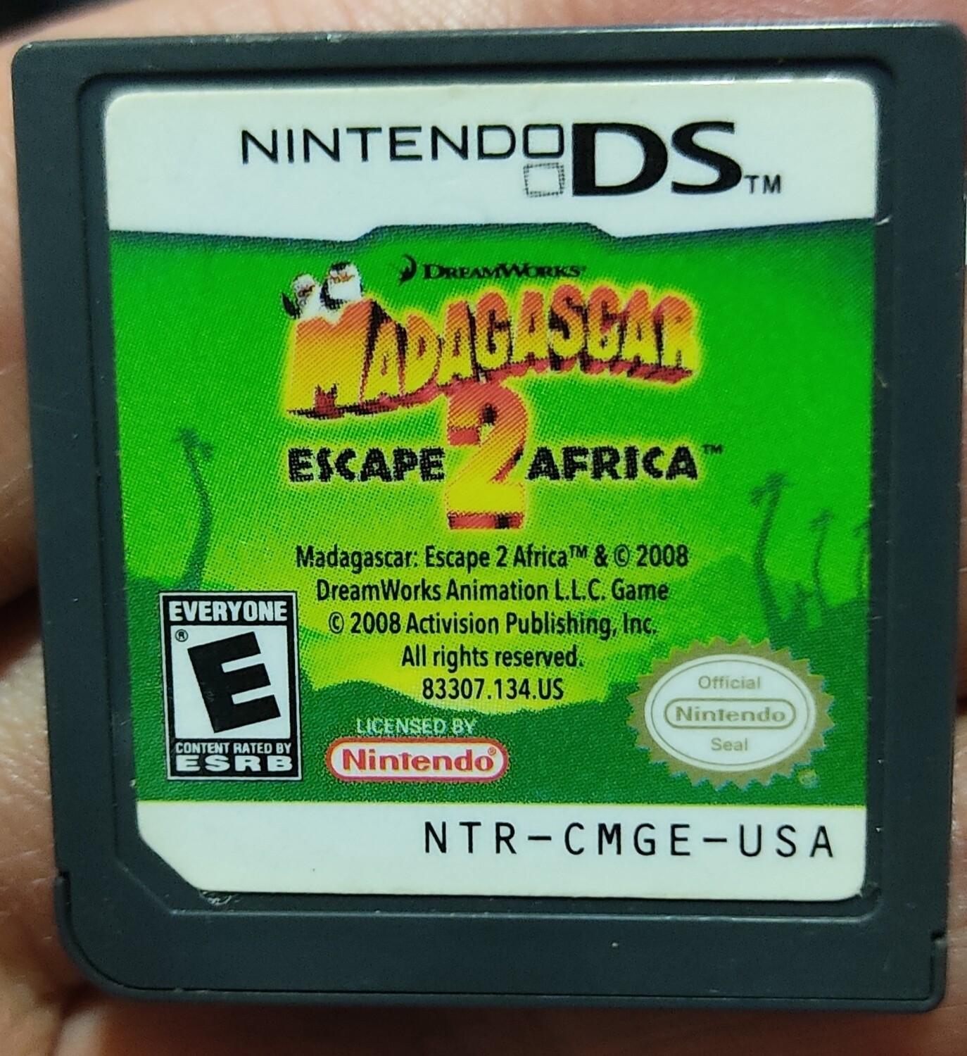 BA Madagascar 2 Escape Africa Nintendo DS Cartucho