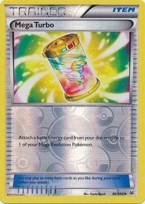 Mega Turbo - 86/108 - Uncommon Reverse Holo XY: Roaring Skies Reverse Holo Singles