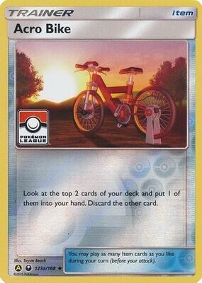 Acro Bike - 123a/168 - Pokemon League Promo
Pokemon Championship/League/Organized Play Promos