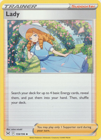 Lady - 159/196 - Uncommon Sword &amp; Shield: Lost Origin Singles