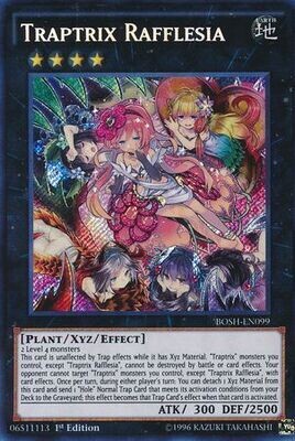 Traptrix Rafflesia - BOSH-EN099 - Secret Rare 1st Edition
Breakers of Shadow 1st Edition Singles (Espanol)