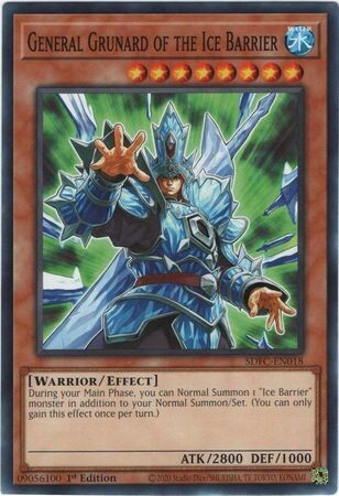 General Grunard of the Ice Barrier - SDFC-EN018 - Common 1st Edition Freezing Chains 1st Edition Singles