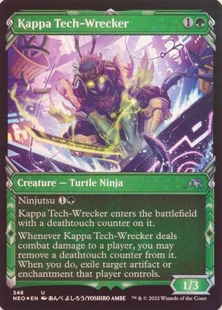 Kappa Tech-Wrecker 348 - Showcase Ninja Frame - Foil Kamigawa Neon Dynasty Collector Booster Foil Singles