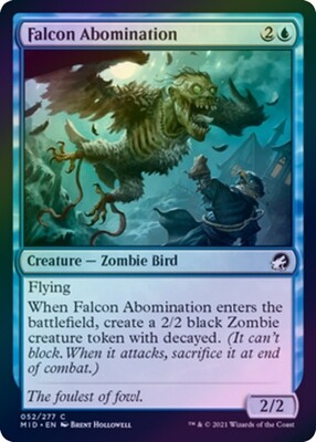 Falcon Abomination 052/277 - Foil Innistrad: Midnight Hunt Foil Singles