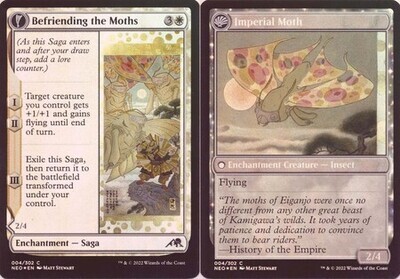 Befriending the Moths | Imperial Moth 004/302 - Foil Kamigawa Neon Dynasty Foil Singles (Español)