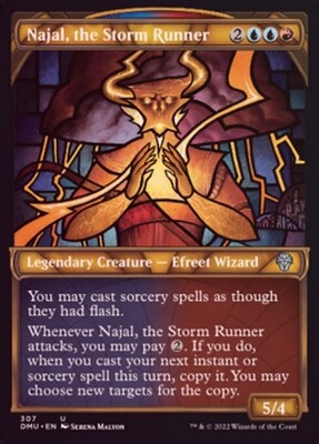 Najal, the Storm Runner 307 - Showcase Stained Glass - Foil Dominaria United Collector Booster Foil Singles