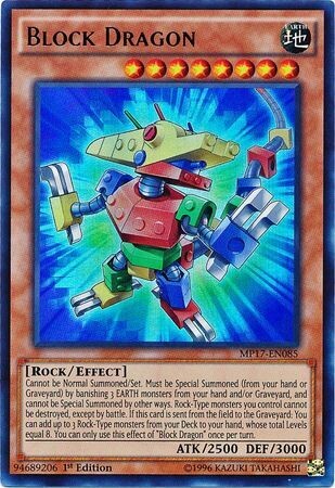 Block Dragon - MP17-EN085 - Ultra Rare 1st Edition
2017 Mega-Tins 1st Edition Singles