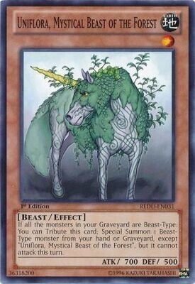 Uniflora, Mystical Beast of the Forest - REDU-EN031 - Common 1st Edition Return of the Duelist 1st Edition Singles