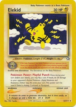 Elekid - 22/111 - Rare Unlimited
Neo Genesis Unlimited Singles