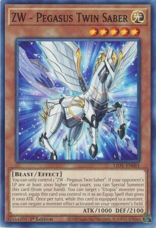 ZW - Pegasus Twin Saber - LIOV-EN001 - Common 1st Edition
Lightning Overdrive: LIOV 1st Edition Singles