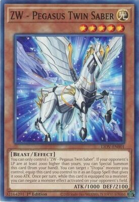 ZW - Pegasus Twin Saber - LIOV-EN001 - Common 1st Edition
Lightning Overdrive: LIOV 1st Edition Singles