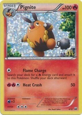 Pignite - 4/12 - McDonald&#39;s Holo Promo
Pokemon McDonald&#39;s Promos (Espanol)