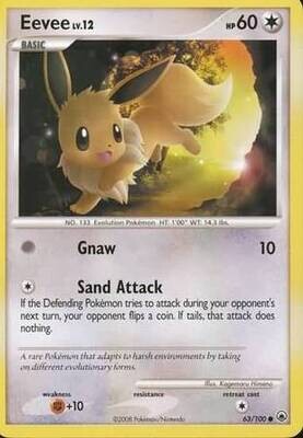 Eevee - 63/100 - Common Diamond &amp; Pearl: Majestic Dawn Singles