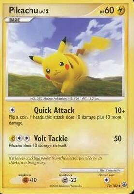 Pikachu - 70/100 - Common
Diamond &amp; Pearl: Majestic Dawn Singles