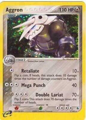 Aggron - 1/109 - Holo Rare
Ex Ruby &amp; Sapphire Singles