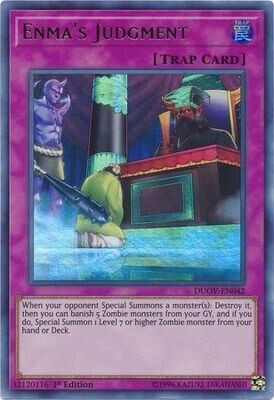 Enma&#39;s Judgment - DUOV-EN042 - Ultra Rare 1st Edition Duel Overload 1st Edition Singles