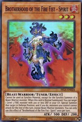 Brotherhood of the Fire Fist - Spirit - FIGA-EN024 - Super Rare 1st Edition Fists of the Gadgets Singles