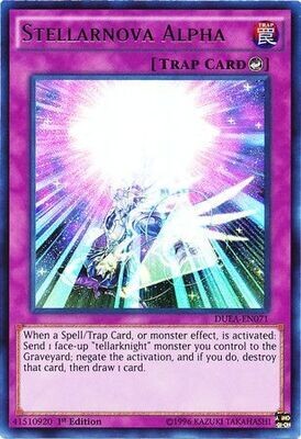 Stellarnova Alpha - DUEA-EN071 - Ultra Rare 1st Edition
Duelist Alliance 1st Edition Singles