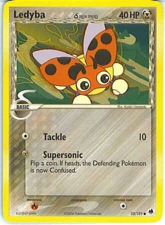 Ledyba (Delta Species) - 53/101 - Common Ex Dragon Frontiers Singles