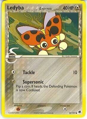 Ledyba (Delta Species) - 53/101 - Common Ex Dragon Frontiers Singles