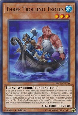 Three Trolling Trolls - FLOD-EN030 - Common 1st Edition Flames of Destruction 1st Edition Singles *Espanol*