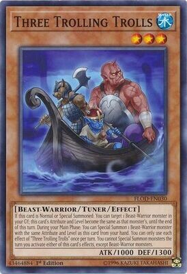 Three Trolling Trolls - FLOD-EN030 - Common 1st Edition Flames of Destruction 1st Edition Singles (espanol)