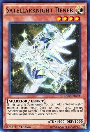 Satellarknight Deneb - DUEA-EN018 - Ultra Rare 1st Edition
Duelist Alliance 1st Edition Singles