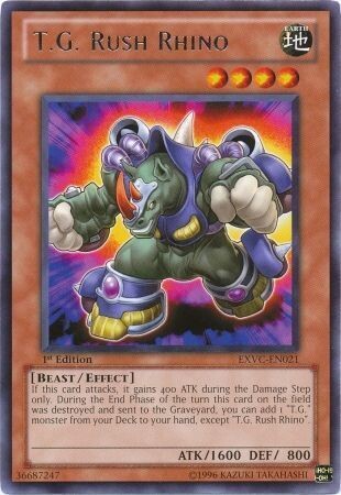 T.G. Rush Rhino - EXVC-EN021 - Rare 1st Edition Extreme Victory 1st Edition Singles (Espanol)