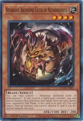 Nefarious Archfiend Eater of Nefariousness - SDCH-EN007 - Common 1st Edition Spirit Charmers [SDCH] 1st Edition Singles (espanol)