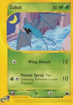 Zubat - 118/144 - Common
Skyridge Singles
